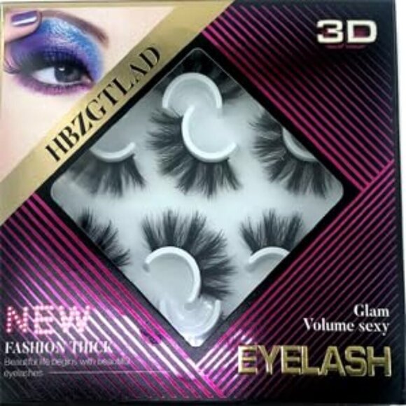 Lashes Fluffy 3D Faux Mink Lashes 25mm Long - 12 pairs -  (2) packages of 6 - Picture 1 of 3